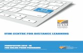 DISTANCE LEARNING - IFIM Law College · distance learning transform at ifim bangalore ’s top ranked business school transforming online learning as good as a face-to-face learning