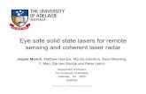 Eye safe solid state lasers for remote sensing and ...€¦ · Eye safe solid state lasers for remote sensing and coherent laser radar Jesper Munch, Matthew Heintze, Murray Hamilton,