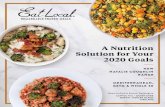 A Nutrition Solution for Your 2020 Goals · 2019-12-31 · vegan, vegetarian & flexitarian lifestyles a vegan lifestyle is plant-based and includes fruits, vegetables, grains, legumes,
