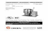 OPERATOR AND SERVICE MANUAL OM/SM-TDB/7 · operator and service manual om/sm-tdb/7 part number 121062 north america model: tdb/7 steam jacketed kettle ... allow clearance for stirring,
