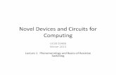 Novel Devices Circuits Computingstrukov/ece594BBWinter2013/veiwgraphs/...• T Lee et al, “Organic resistive nonvolatile memory materials” – J Yang, DBS and D Stewart, Memristive