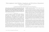 Throughput and Delay Analysis of Wireless Random Access Networkslindai/38_throughput and delay... · 2008-07-24 · Throughput and Delay Analysis of Wireless Random Access Networks