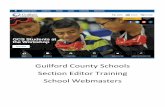 Guilford County Schools Section Editor Training School …€¦ · GCS Training Website ... Each app is designed to display in a way that is consistent with the type of content contained
