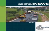 asphaltNEWS - Sabita · During the initial design stage of the trials it was found that softer, 150/200 penetration grade bitumen was required in the 40% RA mixes to achieve acceptable