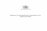 Rental of Residential Property Act Regulations · 2017-10-17 · RENTAL AGREEMENTS - FORMS Section 3 Rental of Residential Property Act Regulations Page Updated 4 February 1, 2004