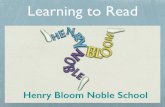 Learning to Read - Sch · 2017-11-16 · Jolly phonics - songs and actions. Blending sounds together to read words. Segmenting words into their separate sounds to support spelling.