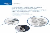 Acrodisc Technical Guide - Pall Corporation · Automation Certification Pall Laboratory has specifically designed and certified our Acrodisc PSF syringe filters to be fully compatible