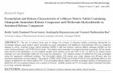 Formulation and Release Characteristic of a Bilayer Matrix ...ijpsnonline.com/Issues/851_ab.pdf · matrix forming polymer, and PVPK-30 as binder. The tablets were evaluated for physicochemical