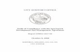 CITY AUDITOR’S OFFICE - Las Vegas...CITY AUDITOR’S OFFICE Audit of Compliance with the Sportspark Development and Management Agreement Report OM012-1617-03 October 6, 2016 RADFORD