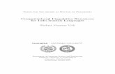 Computational Linguistics Resources for Indo-Iranian Languages …shafqatvirk.github.io/publications/shafqat-phd-thesis.pdf · 2015-08-24 · Computational Linguistics Resources for