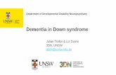 Dementia in Down syndrome...Journal of policy and practice in intellectual disabilities, 10(1), 1-24. • Book: Down's syndrome and dementia: a resource for carers and support staff