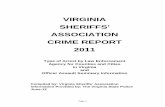 VIRGINIA SHERIFFS' ASSOCIATION CRIME REPORT 2011 · 2016-10-07 · VIRGINIA SHERIFFS' ASSOCIATION CRIME REPORT 2011 Agency for Counties and Cities Type of Arrest by Law Enforcement