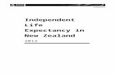 Independent Life Expectancy in New Zealand 2013 · Web viewIndependent Life Expectancy in New Zealand 2013. Wellington: Ministry of Health. Published in July 2015by the Ministry of
