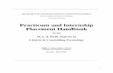 Practicum and Internship Placement Handbook...Practicum and Internship Placement Handbook for the M.A. & Ph.D. Degrees in Clinical & Counselling Psychology Judith A. Silver, Ph.D.,