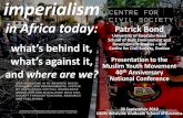 in Africa today: Patrick Bondccs.ukzn.ac.za/files/Bond Muslim Youth Movement 30 September.pdf · BP/Shell Engen: 80% Petronas (Malaysia) supertoxic South Durban state & corporate