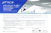 2x4 LED Direct Troffer Luminaires with Selectable …...TCP’s LED Direct Troffer Luminaires feature back-lit technology with a robust construction that still offers a slim, low-profile