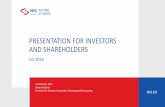 PRESENTATION FOR INVESTORS AND SHAREHOLDERSir.nis.eu/fileadmin/template/nis/pdf/Reporting/Presentations/English/Presentation...PRESENTATION FOR INVESTORS AND SHAREHOLDERS For 2016