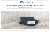 Sony Playstation 2 SCPH-79002 - Fan Replacement · Passo 1 — Beginning Flip your machine over Passo 2 — Tabs Grab a spudger and take off the tabs, like so. Sony Playstation 2
