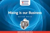 Batter Whisk - Morton Mixers€¦ · The Morton Air Pressure Whisk is versatile enough to handle all the jobs of a conventional batter whisk and its carefully developed mixing elements