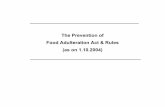 The Prevention of Food Adulteration Act & Rules (as on 1.10.2004)teaboard.gov.in/pdf/policy/pfa_act_and_rules.pdf · 2016-07-26 · FLAVOURING AGENTS AND RELATED SUBSTANCES 63. Flavouring