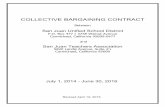 COLLECTIVE BARGAINING CONTRACT€¦ · COLLECTIVE BARGAINING CONTRACT July 1, 2014 through June 30, 2016 SAN JUAN UNIFIED SCHOOL DISTRICT BOARD OF EDUCATION Pam Costa, President Michael