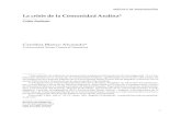 La crisis de la Comunidad Andina* - SciELO Colombia · La crisis de La comunidad andina revista de derecho, universidad del norte, 42: 1-32, 2014 5 ISSN: 0121-8697 (impreso) • ISSN: