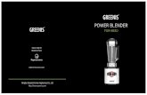 POWER BLENDER - regenerescence.com€¦ · GREENIS POWER BLENDER 02 Aﬁn de vous assurer que votre blender Greenis est en bonne condition et que vous pourrez en maximiser l'utilisation