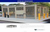 CYCLE STATION - Dero Bike Racks · The Dero Cycle Station provides high-capacity, covered bike parking for bicycle commuters. With a high roof and open platform, the Dero Cycle Station