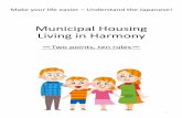 Municipal Housing Living in Harmony - city. · PDF file Municipal Housing Living in Harmony ～Two points, ten rules～ 1. Understanding the Japanese spirit = living a fulfilling life