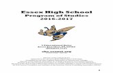 Essex High School - Essex Westford School District · 1 Essex High School Program of Studies 2016-2017 2 Educational Drive Essex Junction, VT, 05452 (802)879-7121 ehs.ccsuvt.org School