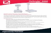 Defender 5000 - Anyscales Online...Zeroing Range 2% or 100% of capacity Interface Standard RS232, Optional Ethernet, WiFi/Bluetooth, 2nd RS232/RS485/USB, Analog output, 2 In/4 Out