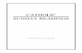 CATHOLIC SUNDAY READINGSfiles.milarch.org/resources/lay-leaders/catholic-sunday-readings.pdf— C, 173 16th Sunday in Ordinary Time — A, 174 — B, 175 — C, 176 17th Sunday in