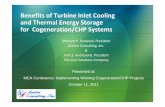 Benefits of Turbine Inlet Cooling and Thermal Energy ...avalonconsulting.com/pdf/Punwani_MCA2011Oct11.pdf · Benefits of Turbine Inlet Cooling and Thermal Energy Storage for Cogeneration/CHP