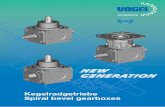 Kegelradgetriebe Spiral bevel gearboxes - FCR Motion · The bevel gearboxes incorporate the Klingelnberg palloid-spiral gearing. With the spiral tooth form and large contact engagement,