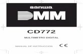 CD772 - RodaronlineEste manual de instrucciones explica cómo usar su nuevo Multimetro Digital CD772. Antes de usar, por favor lea atentamente este manual para garantizar un uso correcto