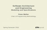 Software Architecture and Engineering · the software architecture as a composition of sub-systems Components: Computational units with specified interface - Filters, databases, layers