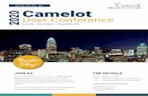 CHARLOTTE, NC 2020 Camelot User Conference...2020 Register today! Camelot 3PL Software 10020 Park Cedar Dr. Charlotte, NC 28210 JOIN US Join us in Charlotte on Oct 21st - 23rd for