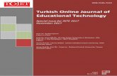 Turkish Online Journal of Educational Technology · THE TURKISH ONLINE JOURNAL OF EDUCATIONAL TECHNOLOGY November 2017 Special Issue for INTE 2017 Prof. Dr. Aytekin İşman Editor-in-Chief