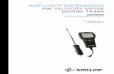 AIRFLOW™ INSTRUMENTS AIR VELOCITY METER ...3 Chapter 2 Setting-up Supplying Power to the Model TA465 Series The Model TA465 AIRFLOW Instruments Air Velocity Meter can be powered