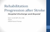 Rehabilitation Progression after Stroke · complete car transfers. •The patient has the strength and endurance to complete the journey to the outpatient clinic, all therapy sessions,