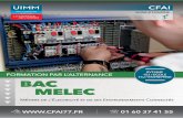 melec1 - CFAI Seine et Marne / CFAI 77melec mÉtiers de l'ÉlectricitÉ et de ses environnements connectÉs 01 60 37 41 55 . le mÉtier i-i Électrotechnicien rÉalise des interventions