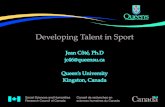 Developing Talent in Sport - · PDF file Developing Talent in Sport. PERFORMER • Genetics, anthropometric, and physiological factors: Important for performance, however, talent selection
