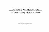 sp319 The Lost Operational Art - Australian Army · 2016-12-18 · THE LOST OPERATIONAL ART: INvIGORATING CAMPAIGNING INTO THE AUSTRALIAN DEFENCE FORCE — ix Acknowledgments This