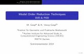 Model Order Reduction Techniques - SVD & POD...Singular Value Decomposition Proper Orthogonal Decomposition ModelOrderReductionTechniques SVD&POD M.Grepla &K.Veroy-Greplb aInstitut