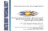 YDIRECTED ENERGY PROFESSIONAL SOCIETYY T DIRECTED …...DIRECTED ENERGY PROFESSIONAL SOCIETYDIRECTED ENERGY PROFESSIONAL SOCIE T YDIRECTED ENERGY PROFESSIONAL SOCIETYY Fourteenth Annual.