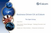 Business-Driven EA at Eskom - The Open Groupopengroup.co.za/sites/default/files/presentations/Business-Driven EA at... · Business-Driven EA at Eskom The Open Group June 2014 Sean
