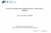 CFA Institute Member Survey: XBRLXBRL survey conducted in June 2007. Results XBRL Related Questions Awareness of XBRL Many countries security regulators and standard setters are moving