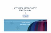 24th XBRL EUROPE DAY ESEF in Italy · 2020-02-17 · 24th XBRL EUROPE DAY ESEF in Italy Milan, 6th February2020 Pierluigi Capuano. Ambito applicativo e definizioni LEGAL FRAMEWORK