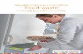 Supplementary memorandum Food waste - Voedingscentrum · At the request of the Netherlands Nutrition Centre, CREM Waste Management performed a waste composition analysis to chart