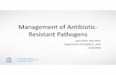 Management of Antibiotic‐ Resistant Pathogensspice.unc.edu/wp-content/uploads/2018/10/10-Management...2018/10/10  · Impact of Antimicrobial Resistance •Empiric therapy may be